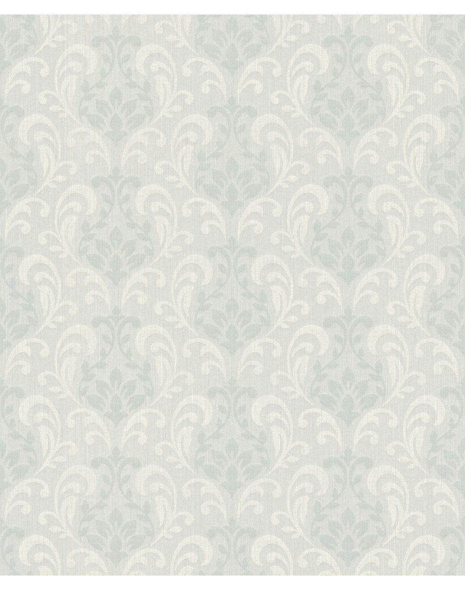 Sivá textilná tapeta 082400 s damaškovým vzorom